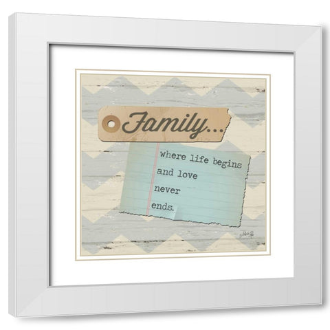Family... White Modern Wood Framed Art Print with Double Matting by Rae, Marla
