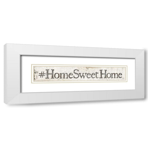 #Home Sweet Home White Modern Wood Framed Art Print with Double Matting by Rae, Marla