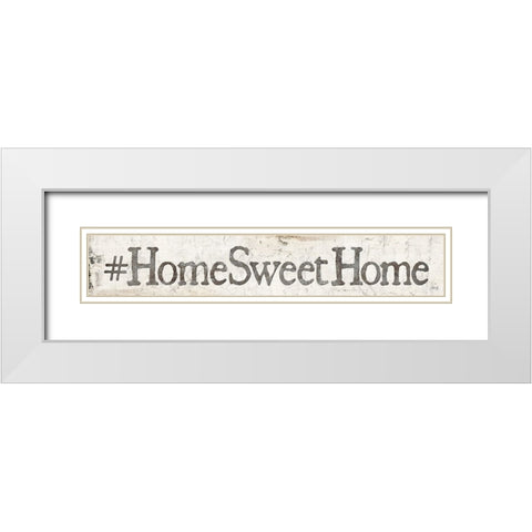 #Home Sweet Home White Modern Wood Framed Art Print with Double Matting by Rae, Marla