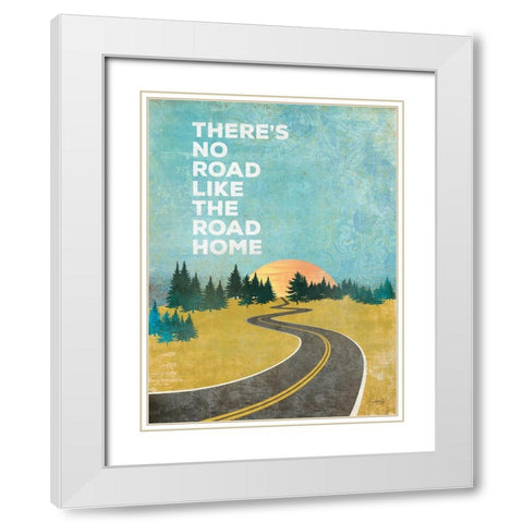 The Road Home White Modern Wood Framed Art Print with Double Matting by Rae, Marla