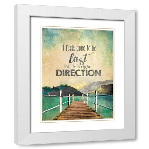 The Right Direction White Modern Wood Framed Art Print with Double Matting by Rae, Marla