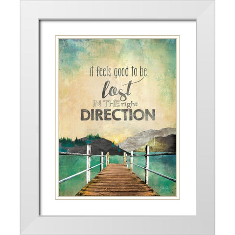 The Right Direction White Modern Wood Framed Art Print with Double Matting by Rae, Marla