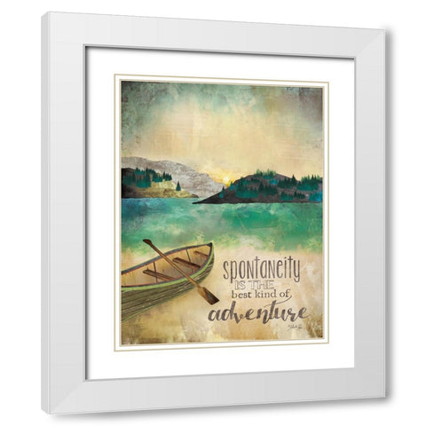 Adventure White Modern Wood Framed Art Print with Double Matting by Rae, Marla