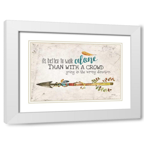 The Wrong Direction White Modern Wood Framed Art Print with Double Matting by Rae, Marla