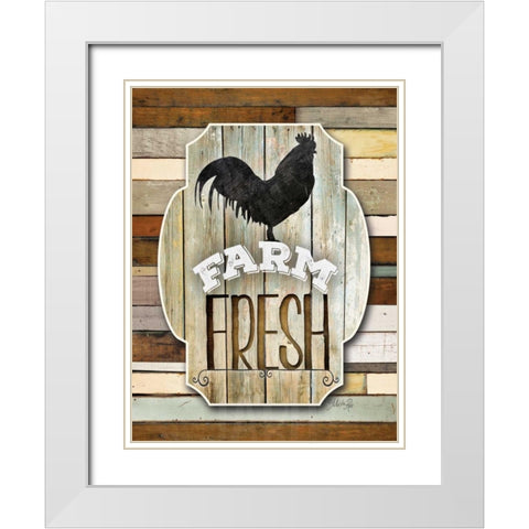 Farm Fresh White Modern Wood Framed Art Print with Double Matting by Rae, Marla