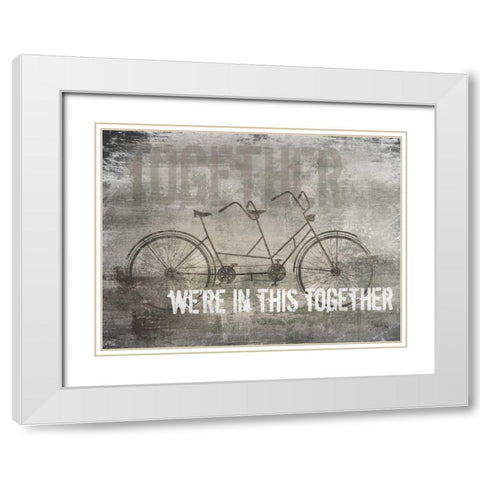 Were in This Together White Modern Wood Framed Art Print with Double Matting by Rae, Marla