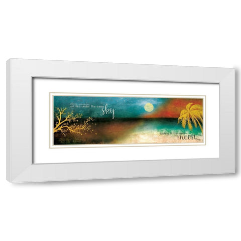 Far Apart White Modern Wood Framed Art Print with Double Matting by Rae, Marla