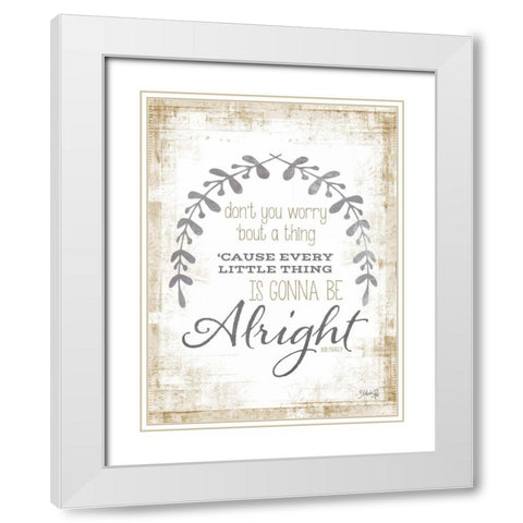 Alright White Modern Wood Framed Art Print with Double Matting by Rae, Marla