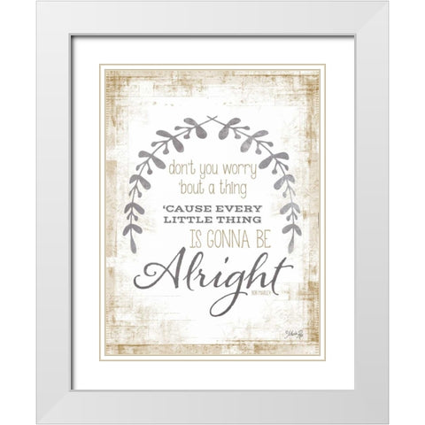 Alright White Modern Wood Framed Art Print with Double Matting by Rae, Marla