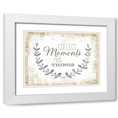 Collect Moments White Modern Wood Framed Art Print with Double Matting by Rae, Marla