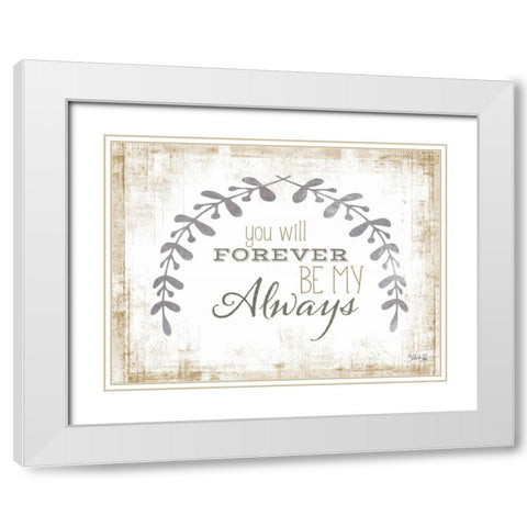 My Always White Modern Wood Framed Art Print with Double Matting by Rae, Marla