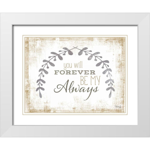 My Always White Modern Wood Framed Art Print with Double Matting by Rae, Marla