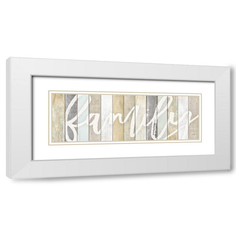 Family White Modern Wood Framed Art Print with Double Matting by Rae, Marla