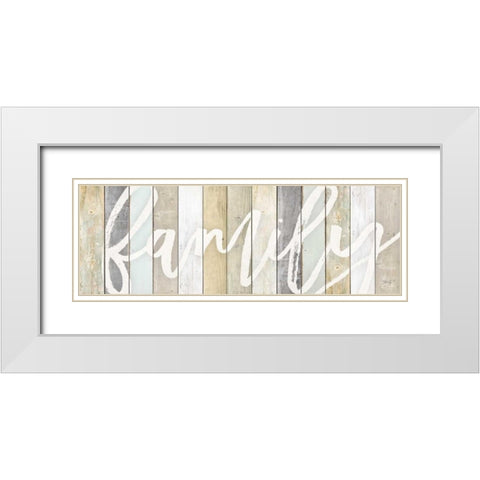 Family White Modern Wood Framed Art Print with Double Matting by Rae, Marla