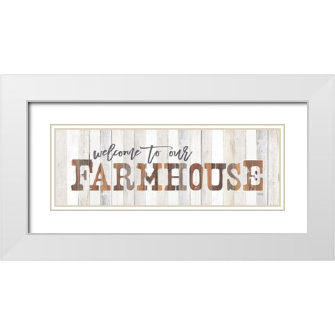 Welcome to Our Farmhouse White Modern Wood Framed Art Print with Double Matting by Rae, Marla