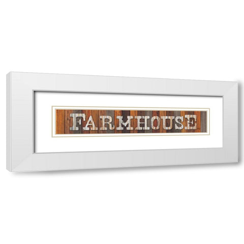 Farmhouse White Modern Wood Framed Art Print with Double Matting by Rae, Marla