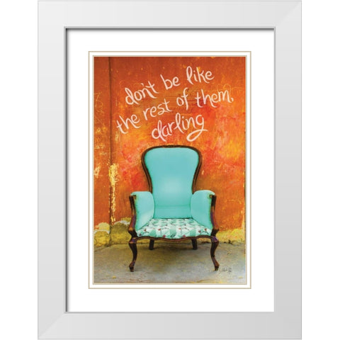 Be Different White Modern Wood Framed Art Print with Double Matting by Rae, Marla