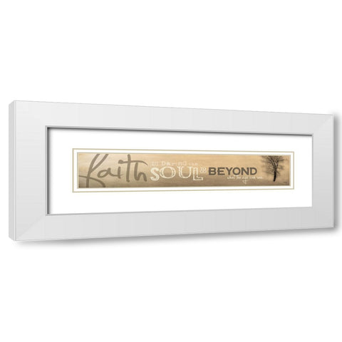 Faith White Modern Wood Framed Art Print with Double Matting by Rae, Marla