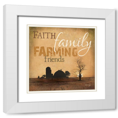 Farming White Modern Wood Framed Art Print with Double Matting by Rae, Marla