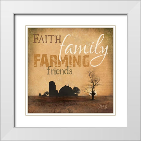 Farming White Modern Wood Framed Art Print with Double Matting by Rae, Marla