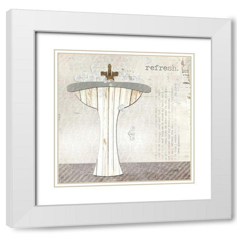 Refresh White Modern Wood Framed Art Print with Double Matting by Rae, Marla