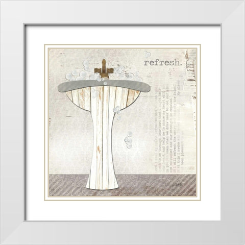 Refresh White Modern Wood Framed Art Print with Double Matting by Rae, Marla