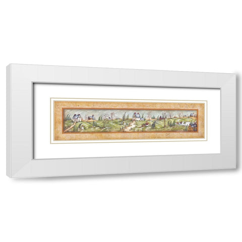Winter Time White Modern Wood Framed Art Print with Double Matting by June, Mary Ann