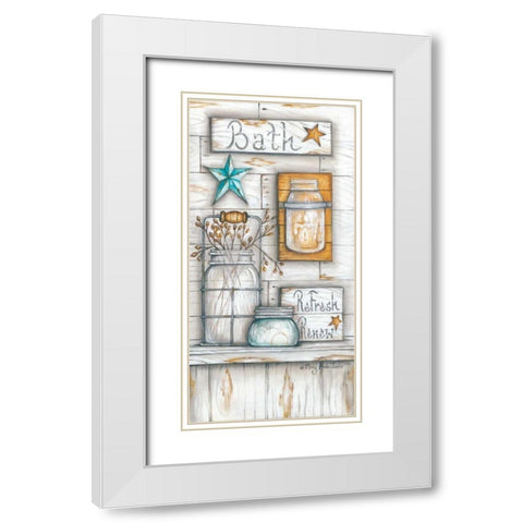Refresh and Renew White Modern Wood Framed Art Print with Double Matting by June, Mary Ann