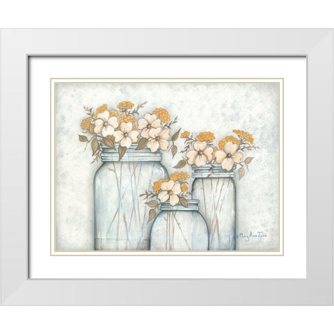 Natural Beauty White Modern Wood Framed Art Print with Double Matting by June, Mary Ann