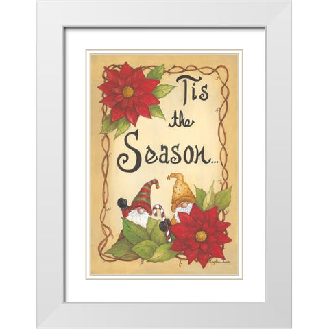 Tis the Seasonâ€¦ White Modern Wood Framed Art Print with Double Matting by June, Mary Ann