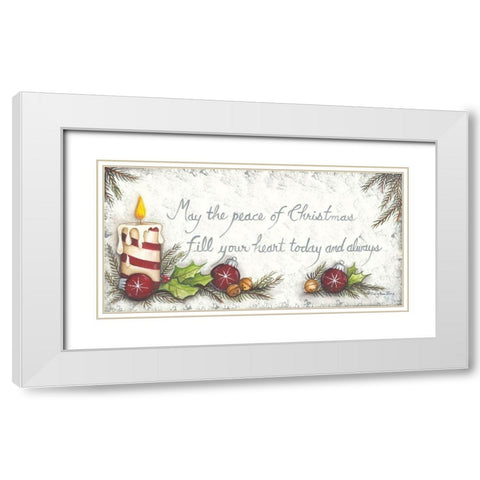 The Peace of Christmas White Modern Wood Framed Art Print with Double Matting by June, Mary Ann