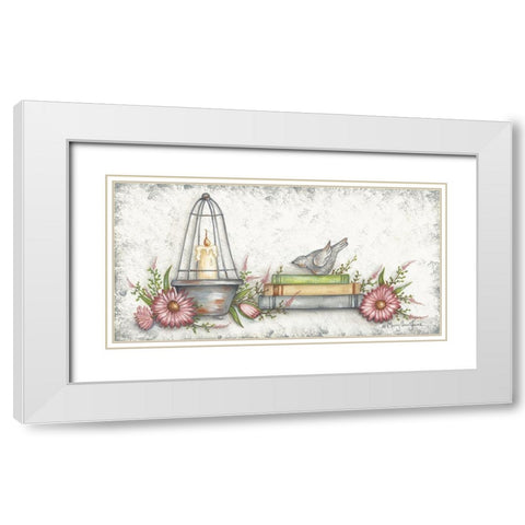 Pretty as a Picture White Modern Wood Framed Art Print with Double Matting by June, Mary Ann