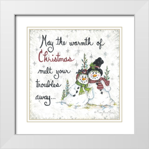 The Warmth of Christmas White Modern Wood Framed Art Print with Double Matting by June, Mary Ann