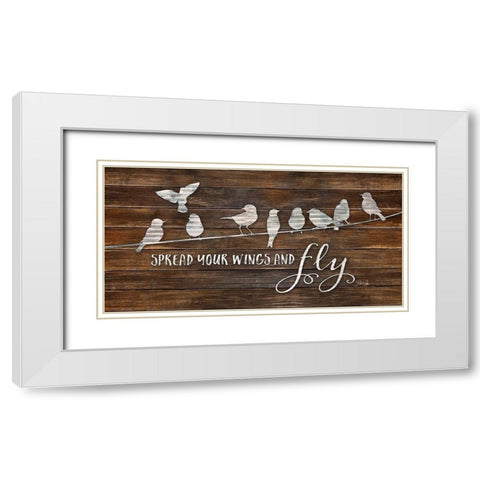 Spread Your Wings and Fly White Modern Wood Framed Art Print with Double Matting by Rae, Marla
