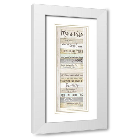 Mr. and Mrs. White Modern Wood Framed Art Print with Double Matting by Rae, Marla