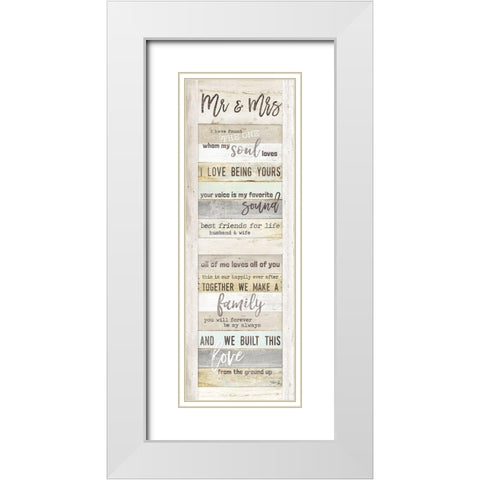 Mr. and Mrs. White Modern Wood Framed Art Print with Double Matting by Rae, Marla