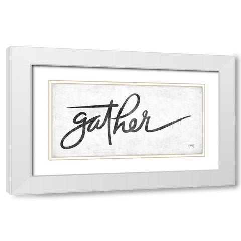 Gather White Modern Wood Framed Art Print with Double Matting by Rae, Marla