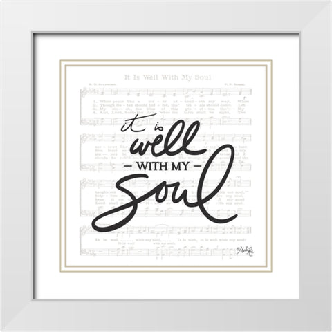 My Soul White Modern Wood Framed Art Print with Double Matting by Rae, Marla
