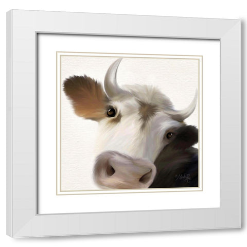 Harvey Up Close White Modern Wood Framed Art Print with Double Matting by Rae, Marla