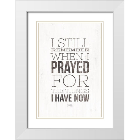 I Still Remember White Modern Wood Framed Art Print with Double Matting by Rae, Marla