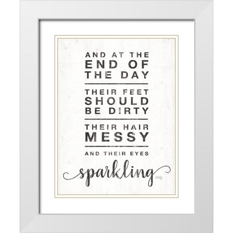 End of the Day White Modern Wood Framed Art Print with Double Matting by Rae, Marla