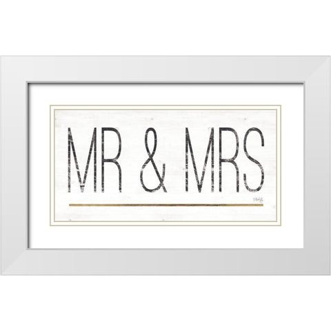 Mr and Mrs II White Modern Wood Framed Art Print with Double Matting by Rae, Maria