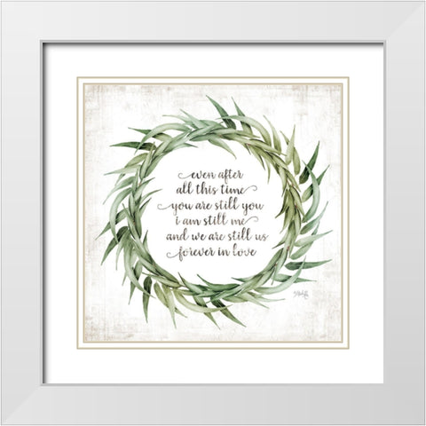 Forever in Love White Modern Wood Framed Art Print with Double Matting by Rae, Marla