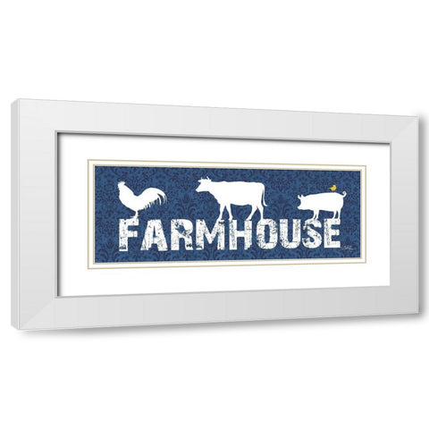 Farmhouse White Modern Wood Framed Art Print with Double Matting by Rae, Marla