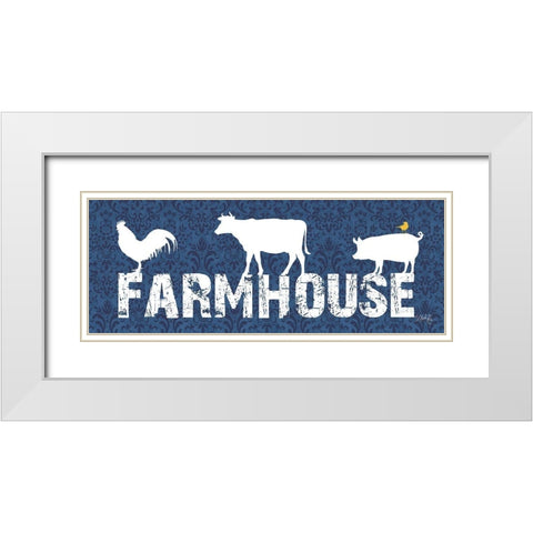 Farmhouse White Modern Wood Framed Art Print with Double Matting by Rae, Marla