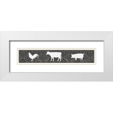 Farm Livin is the Life for Me White Modern Wood Framed Art Print with Double Matting by Rae, Marla