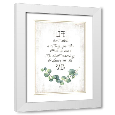 Dance in the Rain White Modern Wood Framed Art Print with Double Matting by Rae, Marla