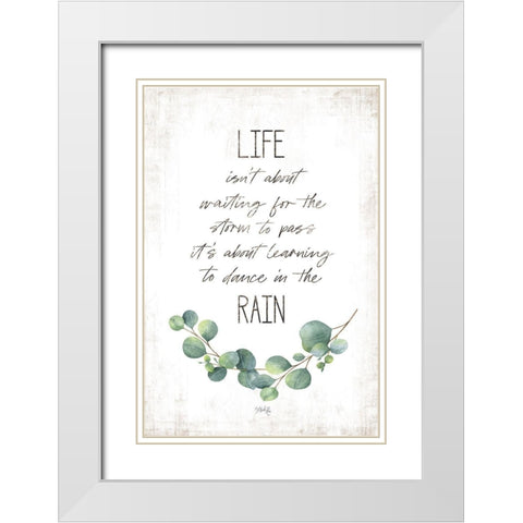 Dance in the Rain White Modern Wood Framed Art Print with Double Matting by Rae, Marla