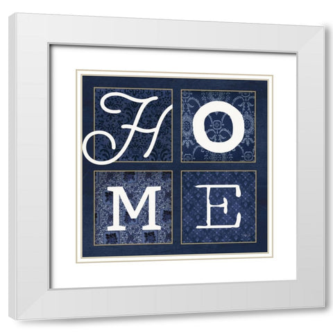 HOME Squared White Modern Wood Framed Art Print with Double Matting by Rae, Marla