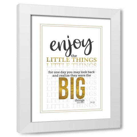 The Big Things White Modern Wood Framed Art Print with Double Matting by Rae, Marla